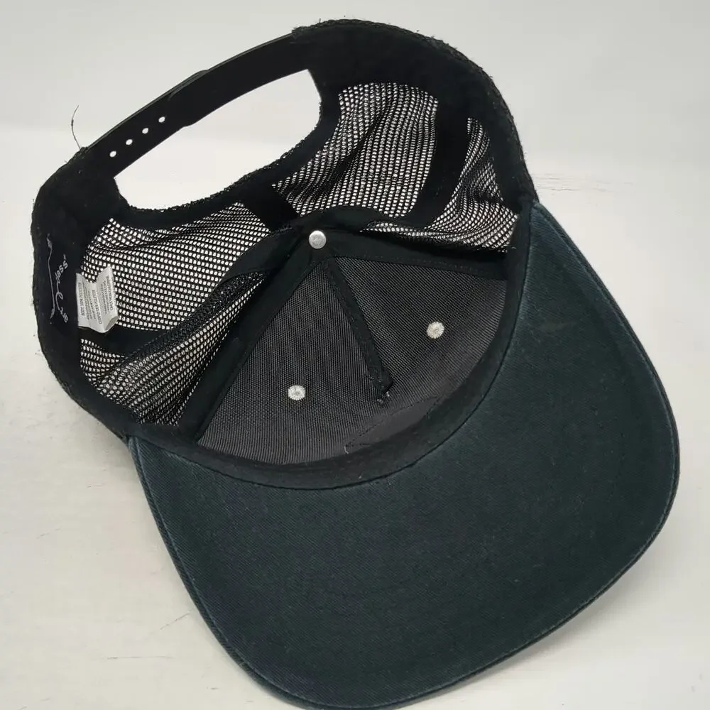 Art Class Trucker Hat Black White One Size Mountain Landscape Mesh Snapback